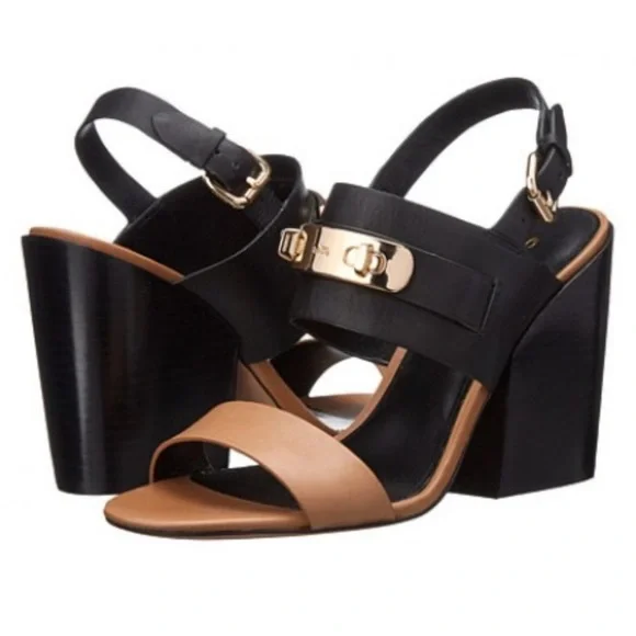 Coach Shoes Coach Dennis Turnlock Open Toe Slingback Block